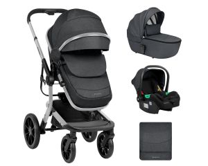  Комбинирана количка 3в1 с кош за новородено Irene Dark Grey 2025