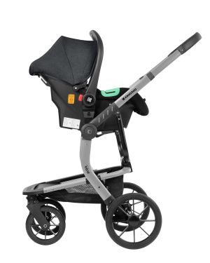  Комбинирана количка 3в1 с кош за новородено Irene Dark Grey 2025