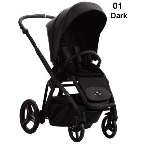 BEBETTO - MONTI PRO Dark 01 еко кожа , Бебешка количка 2 в 1