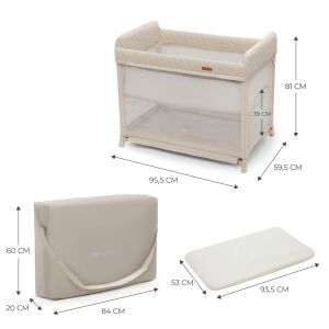 Kinderkraft MOON DREAM бебешка кошара BEIGE