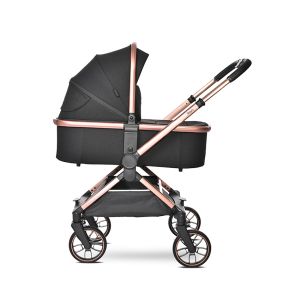 Комбинирана количка 2в1 с реверсивна дръжка REYA , BLACK JASPER + ПОДАРЪК Люлка Portofino