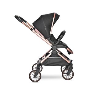 Комбинирана количка 2в1 с реверсивна дръжка REYA , BLACK JASPER + ПОДАРЪК Люлка Portofino