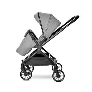 Комбинирана количка 3в1 с реверсивна дръжка REYA , GREY + ПОДАРЪК Люлка Portofino