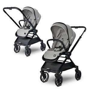 Комбинирана количка 3в1 с реверсивна дръжка REYA , GREY + ПОДАРЪК Люлка Portofino