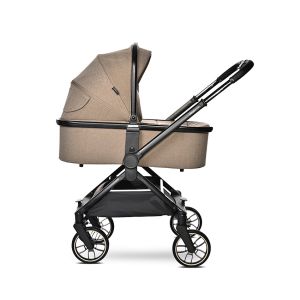 Комбинирана количка 2в1 с реверсивна дръжка REYA , BROWN + ПОДАРЪК Люлка Portofino