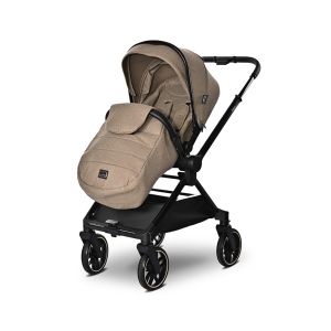 Комбинирана количка 2в1 с реверсивна дръжка REYA , BROWN + ПОДАРЪК Люлка Portofino