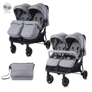 Количка за близнаци DUO GREY 