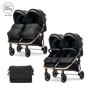 Количка за близнаци DUO BLACK