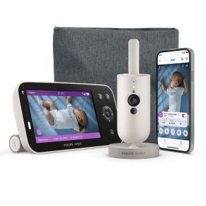 Philips AVENT - Дигитален видеофон - Premium Connected SCD971/26 с технология Sense IQ и възможност за връзка през интернет