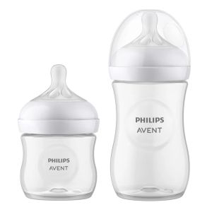 Комплект за кърмене Philips Avent SCD430/50 с ръчна помпа за кърма Natural Motion, стерилизатор за микровълнова, шишета Natural Response 2 бр. от 125мл и 2 броя от 260мл, 2 бр. залъгалки 0-6м, 4 биберона Natural Response, четка