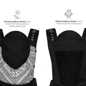 Kinderkraft HUGGY ергономична раница BIZUU lunar blaack