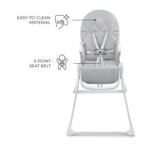 Kinderkraft BINCI столче за хранене LIGHT GREY
