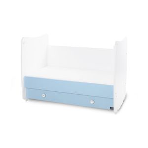 ЛЕГЛО КОШАРА DREAM NEW 60/120см. люлеещо с подвижна решетка , БЯЛО + BABY BLUE