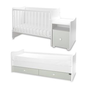 ТРАНСФОРМИРАЩО ЛЕГЛО TREND PLUS NEW 70/160см. , БЯЛО/MILKY GREEN