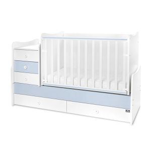 ТРАНСФОРМИРАЩО ЛЕГЛО MAXI PLUS NEW 70/160см. , БЯЛО/BABY BLUE-3BOX