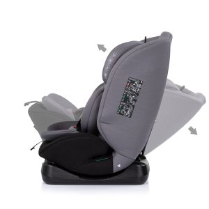 CHIPOLINO - МОНДИАЛ i-size 360 - Стол за кола от 40 до 150см. ТЪМНО СИВ
