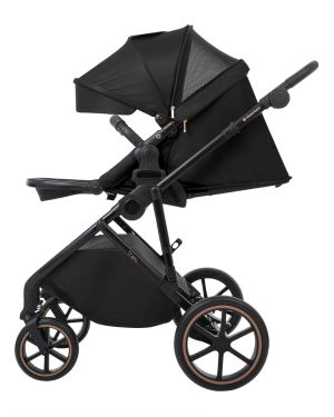 Комбинирана количка 2в1 с кош за новородено Thea Black 
