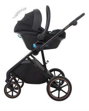 Комбинирана количка 2в1 с кош за новородено Thea Black 