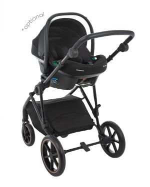 Комбинирана количка 2в1 с кош за новородено Thea Black 