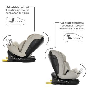 Стол за кола с опорен крак - SOLARIS i-Size IsoFix , GREEN