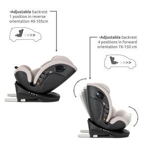 Стол за кола с опорен крак - PERSEUS  i-Size IsoFix , BLACK