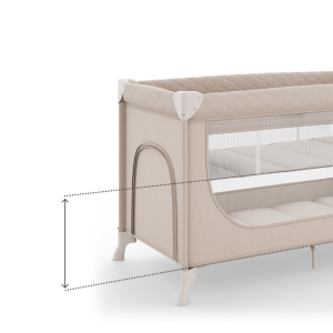 Kinderkraft LEODY UP сгъваема бебешка кошара BEIGE