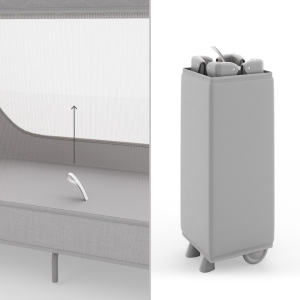 Kinderkraft LEODY UP сгъваема бебешка кошара GREY