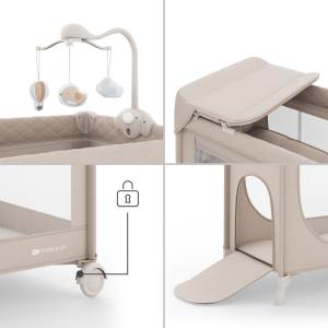 KinderKraft LEODY UP сгъваемa кошара + аксесоари , BEIGE