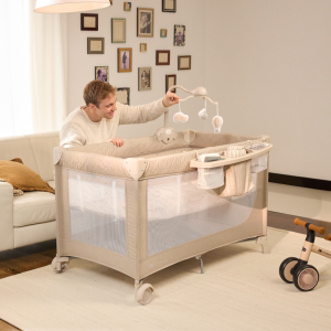 KinderKraft LEODY UP сгъваемa кошара + аксесоари , BEIGE