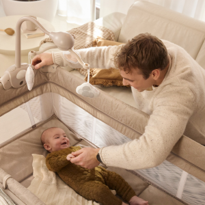 KinderKraft LEODY UP сгъваемa кошара + аксесоари , GREY