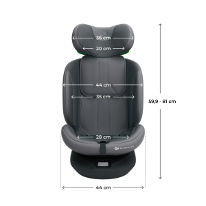 Kinderkraft I-Grow 2 PLUS столче за кола 40-150 cm GREY