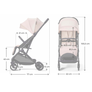 KinderKraft INDY 3 бебешка количка MISTY BEIGE