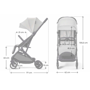 KinderKraft INDY 3 бебешка количка URBAN GRAY