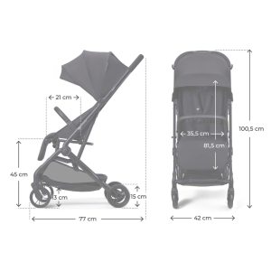 KinderKraft INDY 3 бебешка количка COAL BLACK
