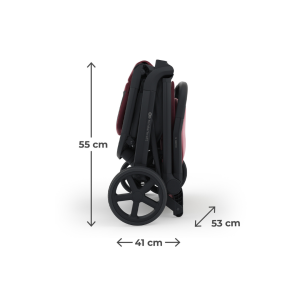 Kinderkraft NUBI 3 бебешка количка DARK RUBY
