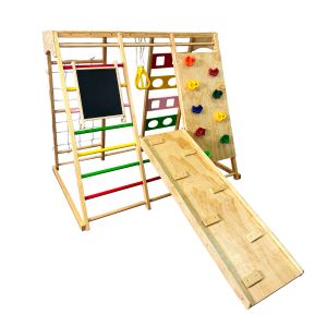 Играчка за катерене с люлка и черна дъска