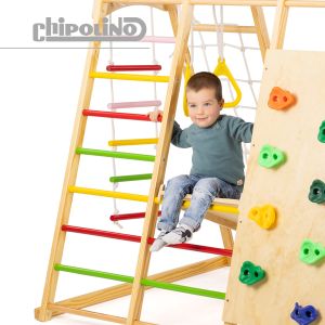 Играчка за катерене с люлка и черна дъска
