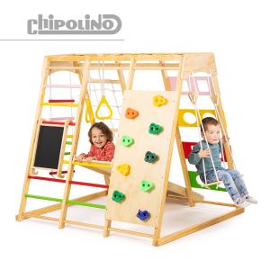 Играчка за катерене с люлка и черна дъска