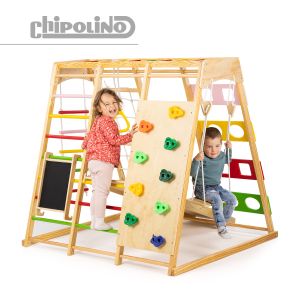 Играчка за катерене с люлка и черна дъска