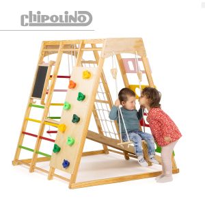 Играчка за катерене с люлка и черна дъска