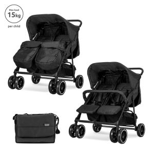 Д.КОЛИЧКА TWIN BLACK +ЧАНТА
