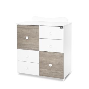 ШКАФ ЦВЯТ , БЯЛО/КАФЕ-2BOX