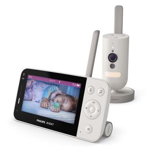 Philips Avent - Дигитален видеомонитор SCD953/26 с Full HD камера с нощно виждане, 120° широкоъгълен обектив, 4,3 инча цветен LCD екран, връзка с мобилно приложение