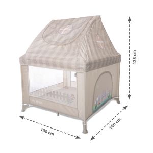 Кошара за игра 100х100см. MY PLACE с покрив , BEIGE