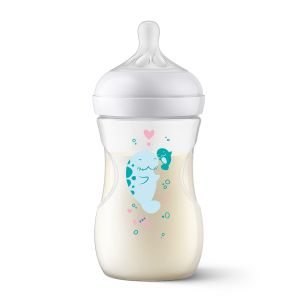 Philips AVENT - Комплект шишета за новородено CD837/11 Октоподи с 2 бр. шишета за хранене Natural Response 260 мл с биберони без протичане със среден поток и 2 бр. залъгалки Ultra Air 0-6м