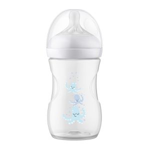 Philips AVENT - Комплект шишета за новородено CD837/11 Октоподи с 2 бр. шишета за хранене Natural Response 260 мл с биберони без протичане със среден поток и 2 бр. залъгалки Ultra Air 0-6м