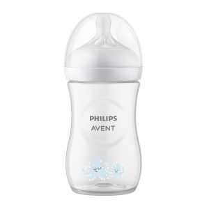 Philips AVENT - Комплект шишета за новородено CD837/11 Октоподи с 2 бр. шишета за хранене Natural Response 260 мл с биберони без протичане със среден поток и 2 бр. залъгалки Ultra Air 0-6м