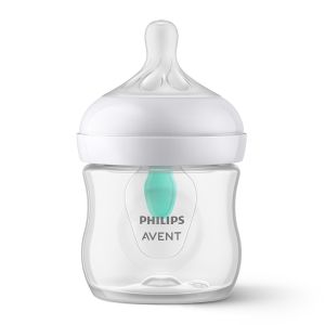 Philips AVENT - Шише за хранене Natural Response с клапа AirFree 125 мл с биберон без протичане Natural Response с бавен поток, SCY670/01
