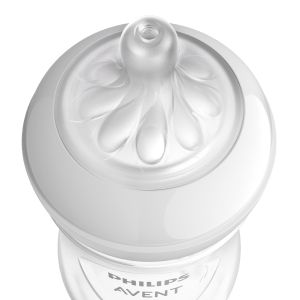 Philips AVENT SCY933/01 - Стъклено шише за хранене Natural Response 240 мл с биберон без протичане Natural Response с бърз поток
