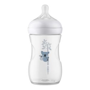 Philips AVENT SCY903/67 - Шише за хранене Natural Response 260 мл с биберон без протичане Natural Response Поток 3, 1м+, с картинка Коала